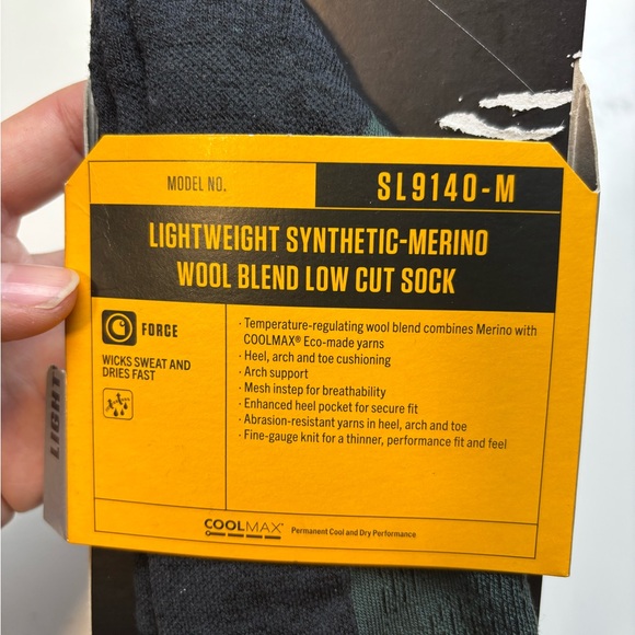 Carhartt Lightweight Synthetic-Merino Wool Blend Low Cut Sock SL9140M - Picture 2 of 5